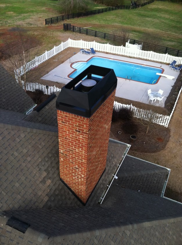 Custom Fabricated Chimney Shrouds and Cap installed (478) 7456564
